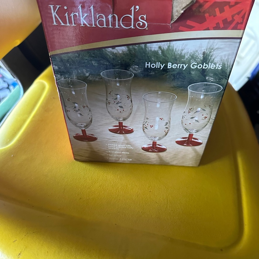 Kirkland's Holly Berry Goblets